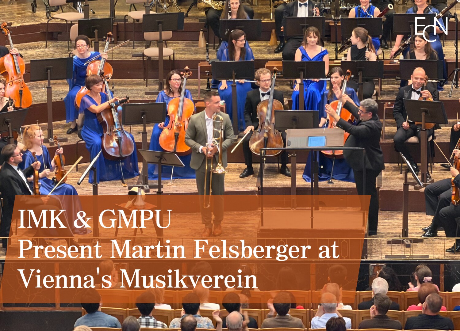 Trombonist Martin Felsberger in the Golden Hall of the Vienna Musikverein