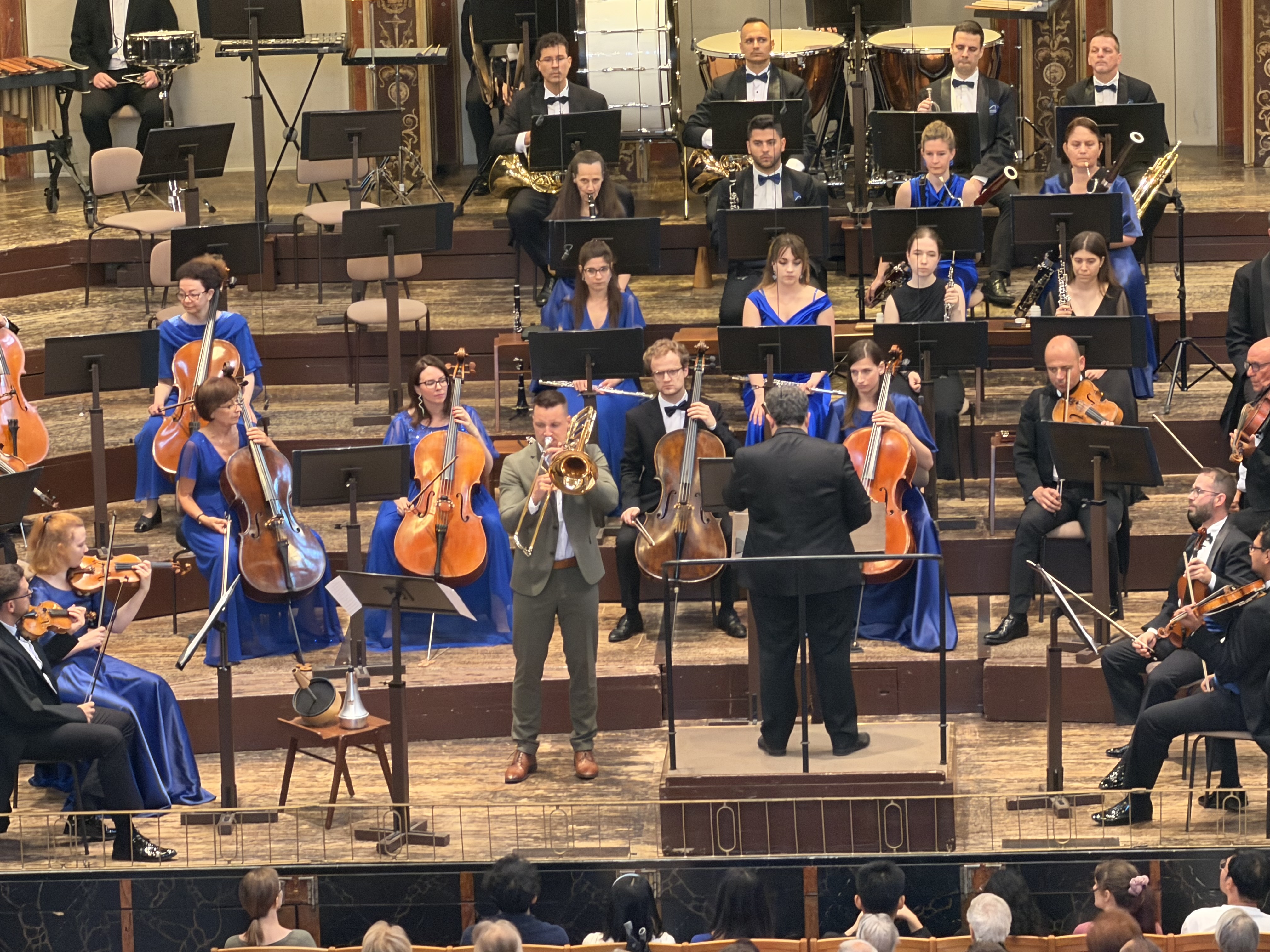 Trombonist Martin Felsberger performing at the Musikverein