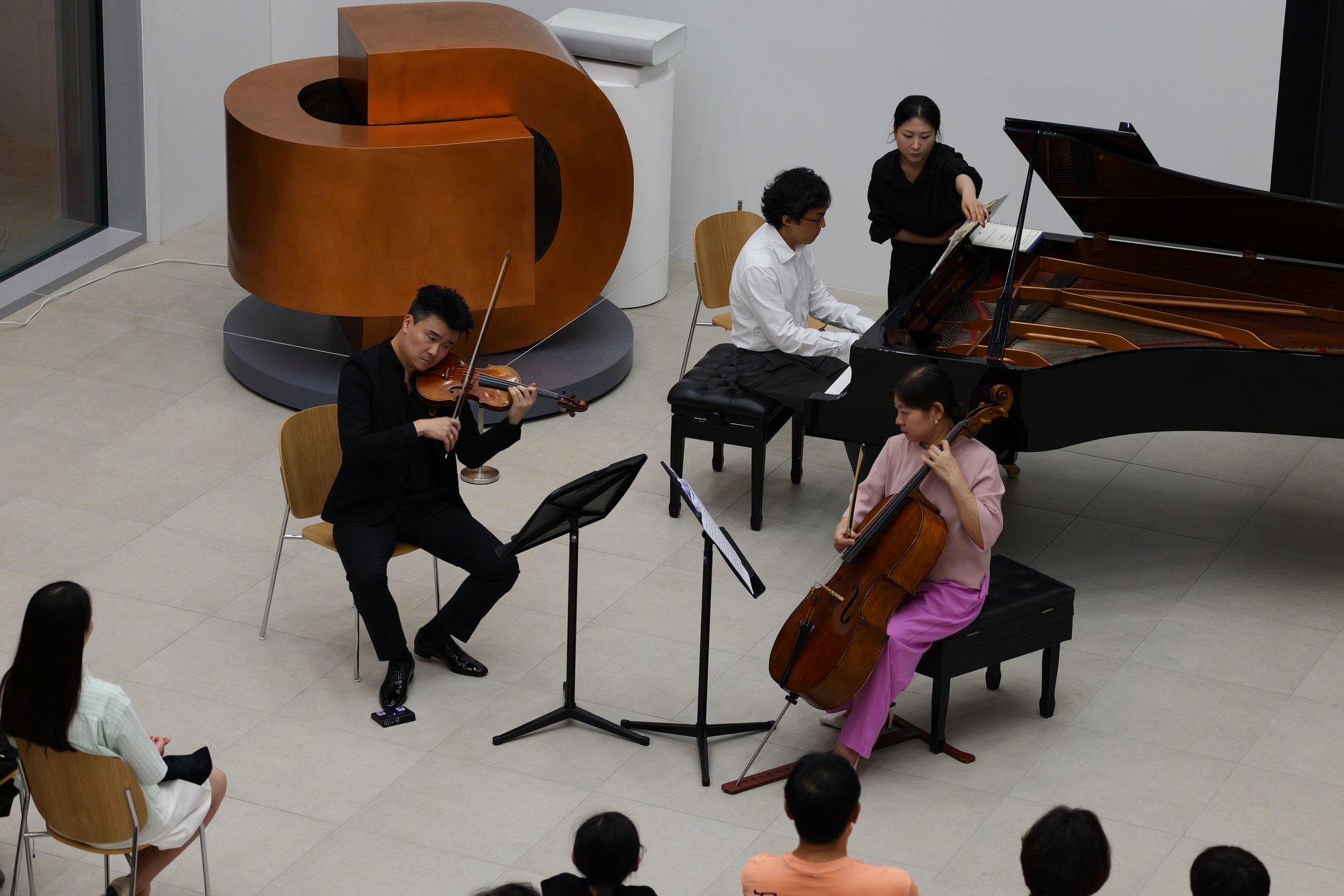 The IMK Trio performing at the KAIST Art Museum