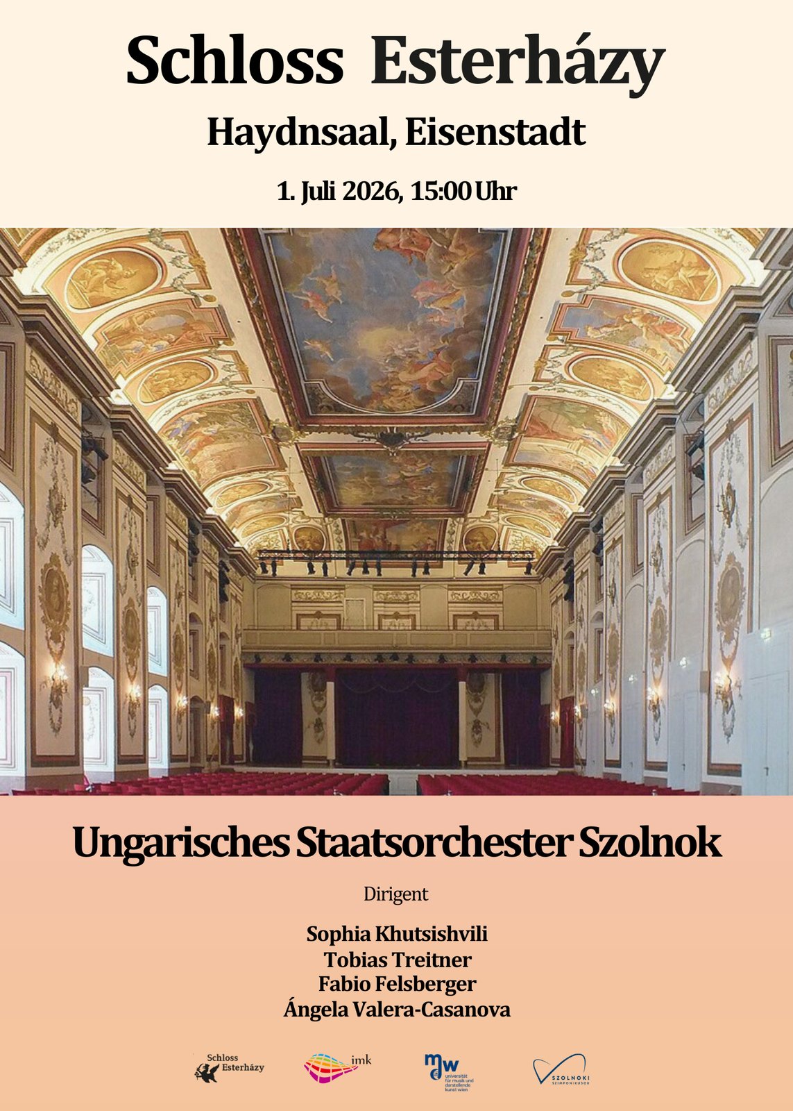 Concert poster — Schloss Esterházy, Haydnsaal, Eisenstadt
