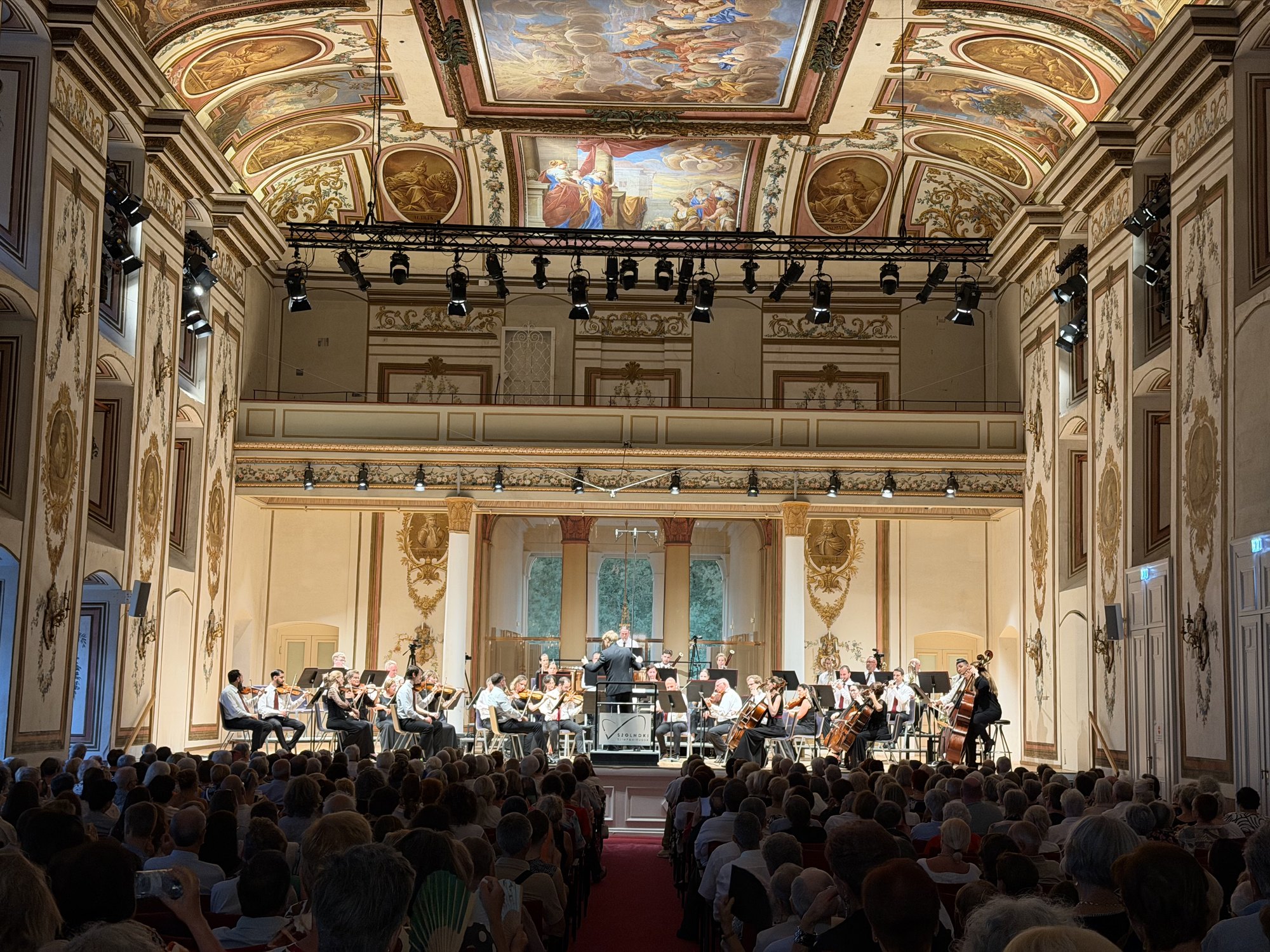 The Szolnok Symphony Orchestra performing in the Haydn Hall of Esterházy Palace