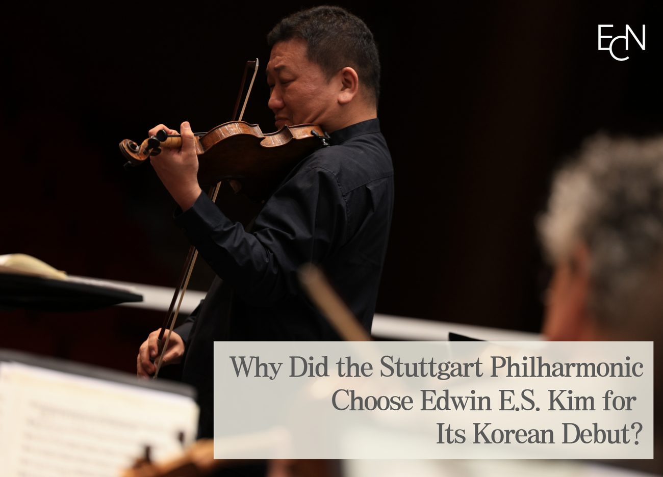 Violinist Edwin E.S. Kim performing Beethoven's Violin Concerto